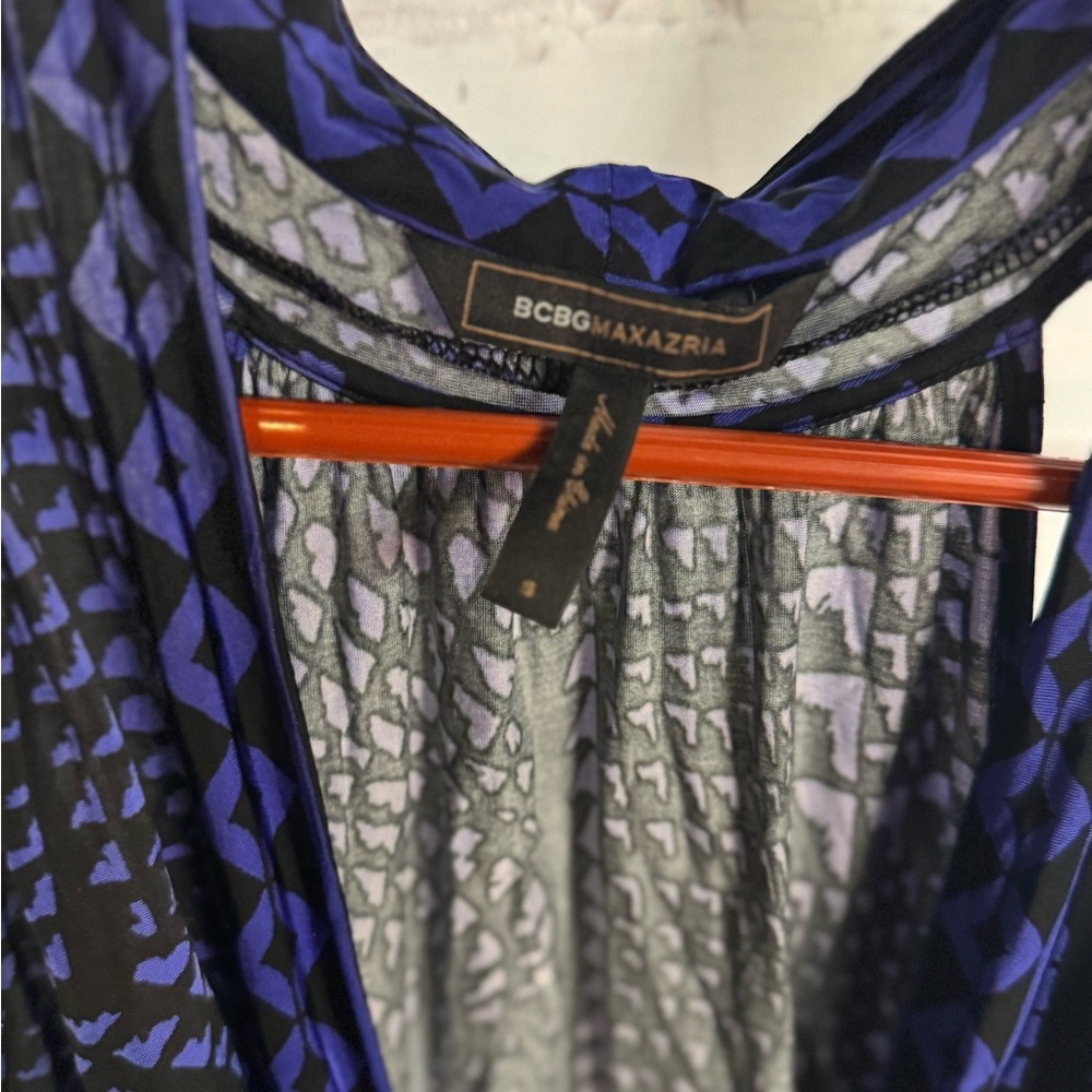 BCBGMaxAzria Blue and Black Geometric Dress - Picture 2 of 3